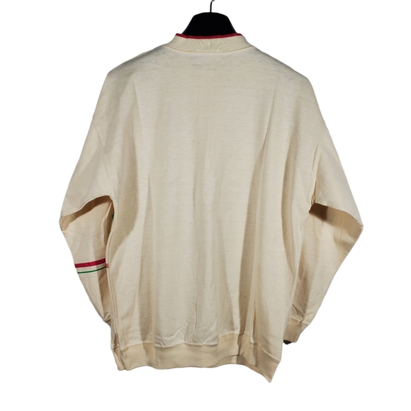 VTG Roberto Orsini 2pc Pant Set Sweatsuit Cream Puff Paint Abstract Wearable Art - Picture 4 of 7